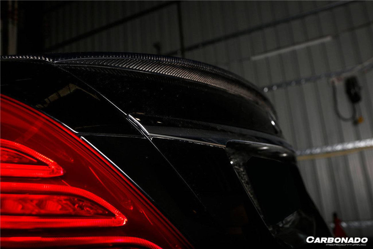 2014-2020 Mercedes Benz S63 AMG W222 Sedan MSY Style Carbon Fiber Trunk Spoiler