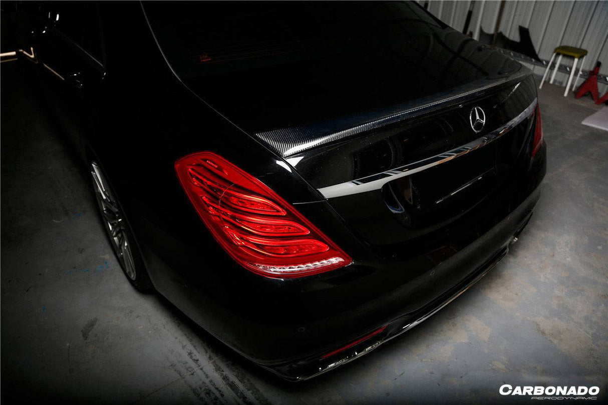 2014-2020 Mercedes Benz S63 AMG W222 Sedan MSY Style Carbon Fiber Trunk Spoiler
