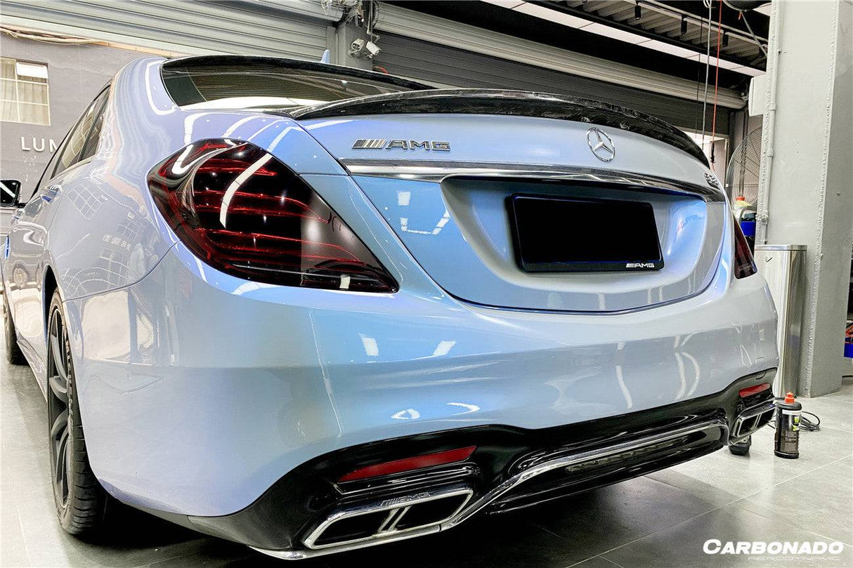 2014-2020 Mercedes Benz S63 AMG W222 Sedan MSY Style Carbon Fiber Trunk Spoiler