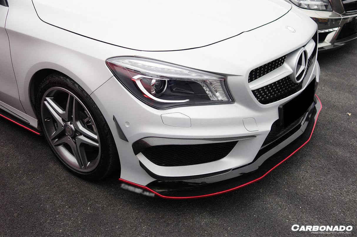 2014-2016 Mercedes Benz W117 CLA Sport    CLA45 AMG RZS Style Front Canards