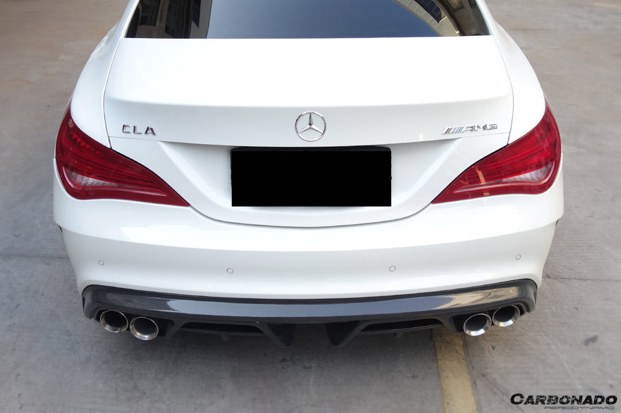2014-2016 Mercedes Benz W117 CLA Sport & CLA45 AMG PA Style Rear Diffuser with exhaust tips