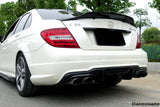 2012-2014 Mercedes Benz W204 C63 AMG Sedan VS Style Carbon Fiber Rear Lip