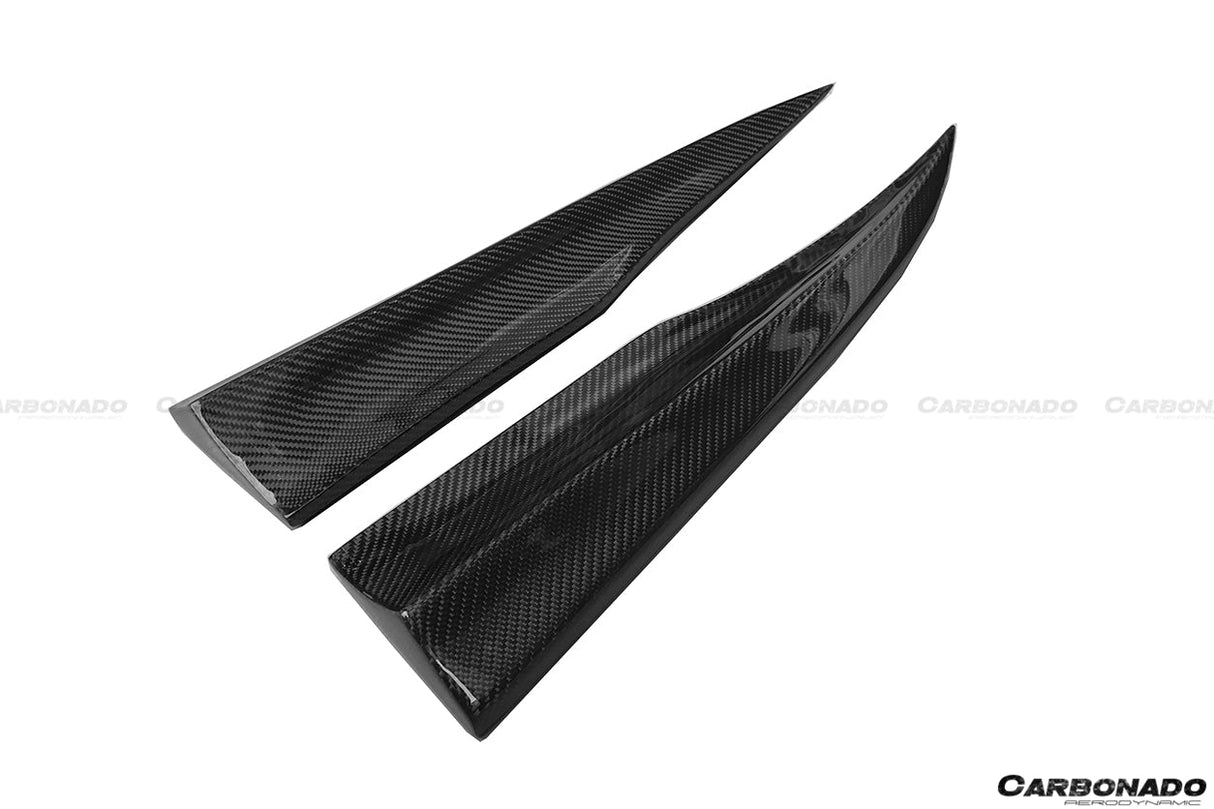 2012-2014 Mercedes Benz W204 C63 AMG RZS Style Carbon Fiber Rear Bumper Corner Extension