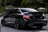 2012-2014 Mercedes Benz W204 C63 AMG RZS Style Carbon Fiber Rear Bumper Corner Extension