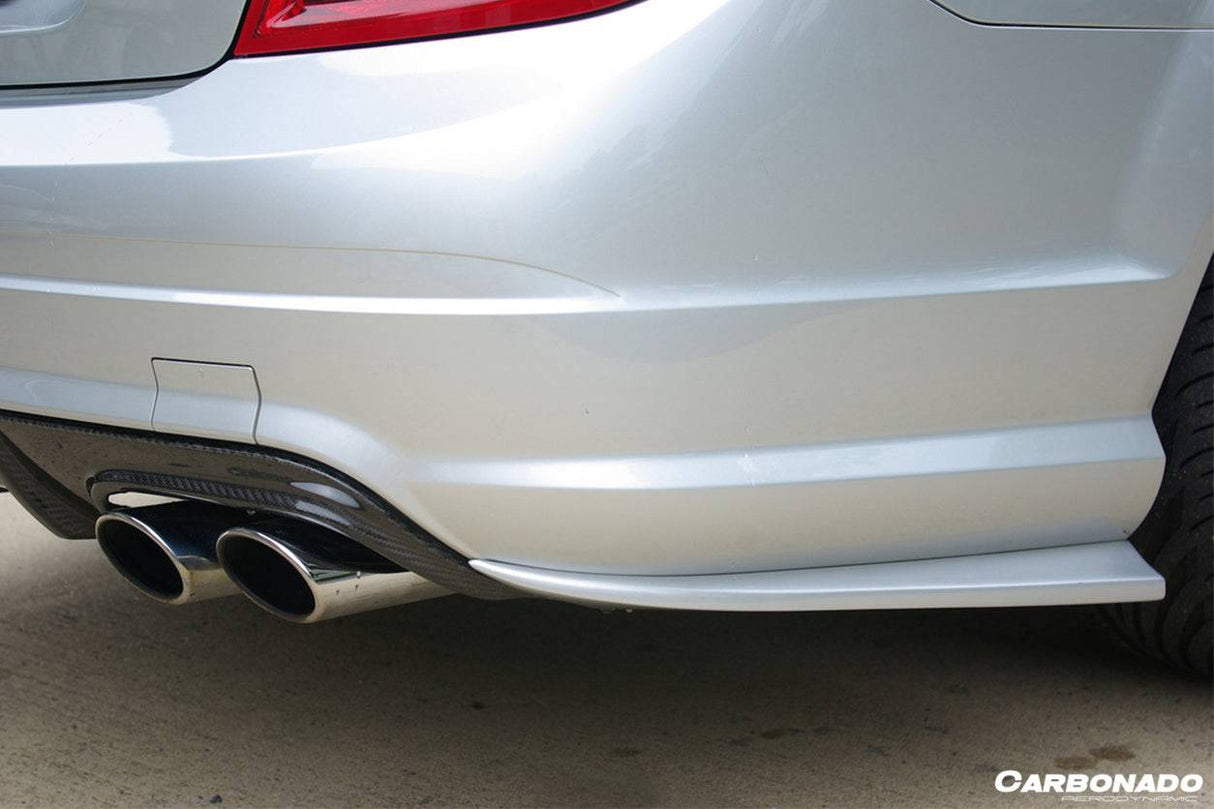 2012-2014 Mercedes Benz W204 C63 AMG RZS Style Carbon Fiber Rear Bumper Corner Extension