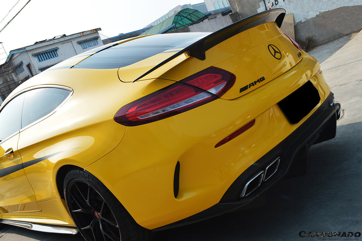 2015-2018 Mercedes Benz W205 C63  S AMG Coupe PS Style Rear Diffuser