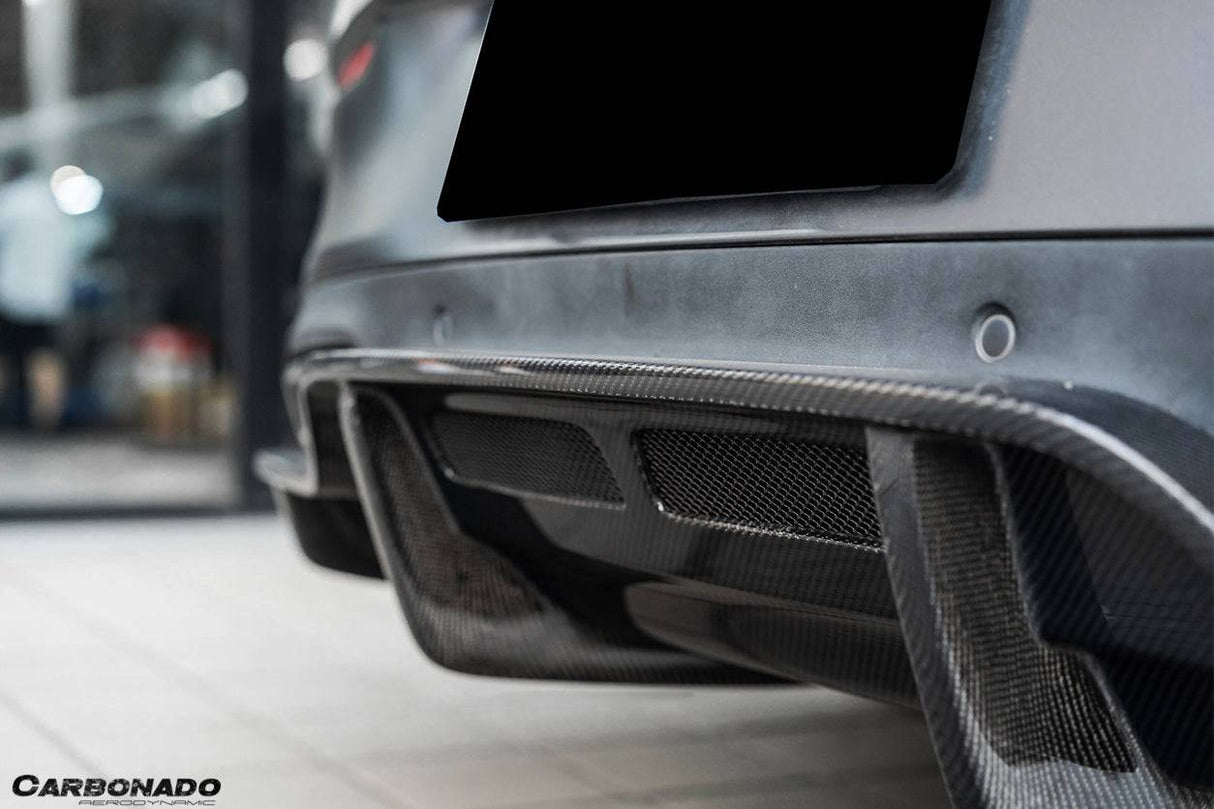 2015-2018 Mercedes Benz W205 C63  S AMG Coupe PS Style Rear Diffuser