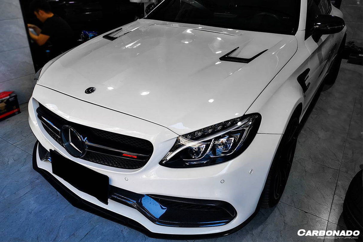 2015-2021 Mercedes Benz W205 C63S AMG Sedan & Coupe BKSS Style Hood