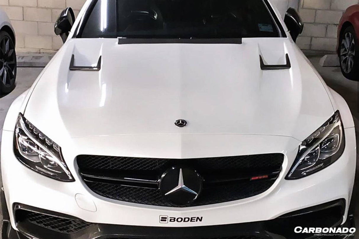 2015-2021 Mercedes Benz W205 C63S AMG Sedan & Coupe BKSS Style Hood