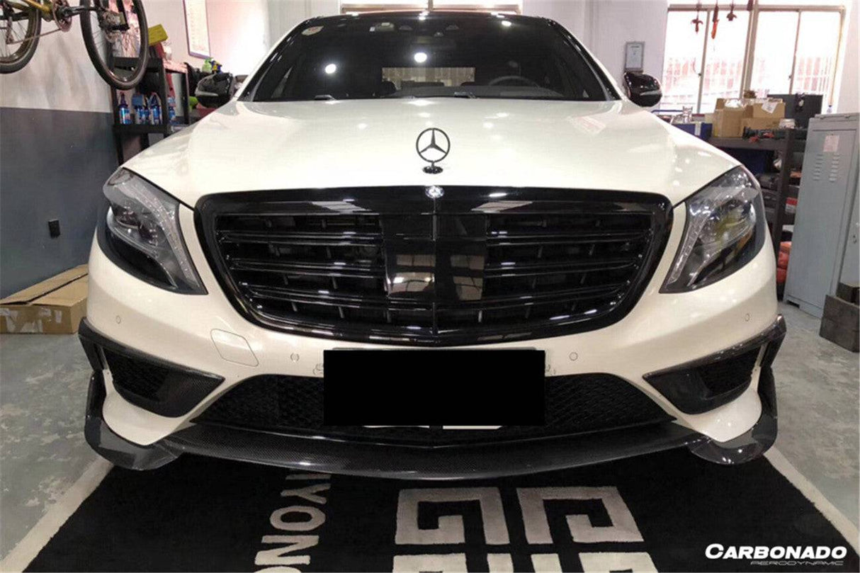 2014-2017 Mercedes Benz W222.1 S63 AMG BRS Style Carbon Fiber Front Bumper Air Vents