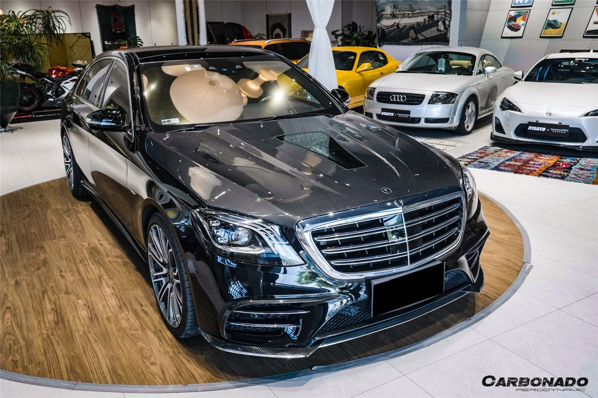 2018-2020 Mercedes Benz W222 Facelift Sedan IA Style Front Bumper Canards | Fits S450, S560 AMG