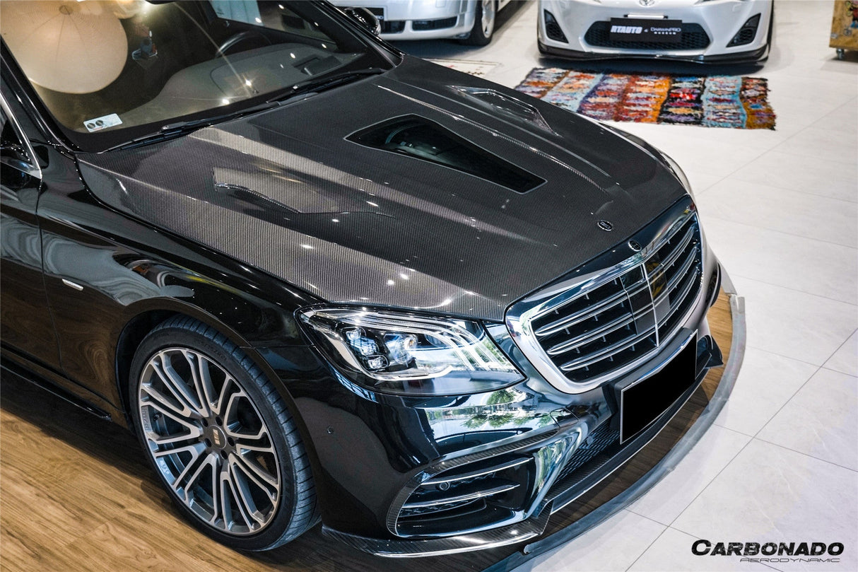 2018-2020 Mercedes Benz W222 Facelift Sedan IA Style Front Bumper Canards | Fits S450, S560 AMG