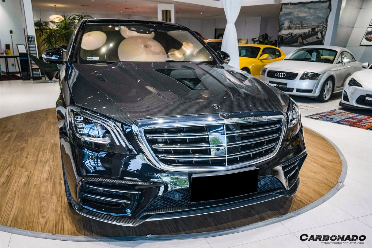 2018-2020 Mercedes Benz W222 Facelift Sedan IA Style Front Bumper Canards | Fits S450, S560 AMG