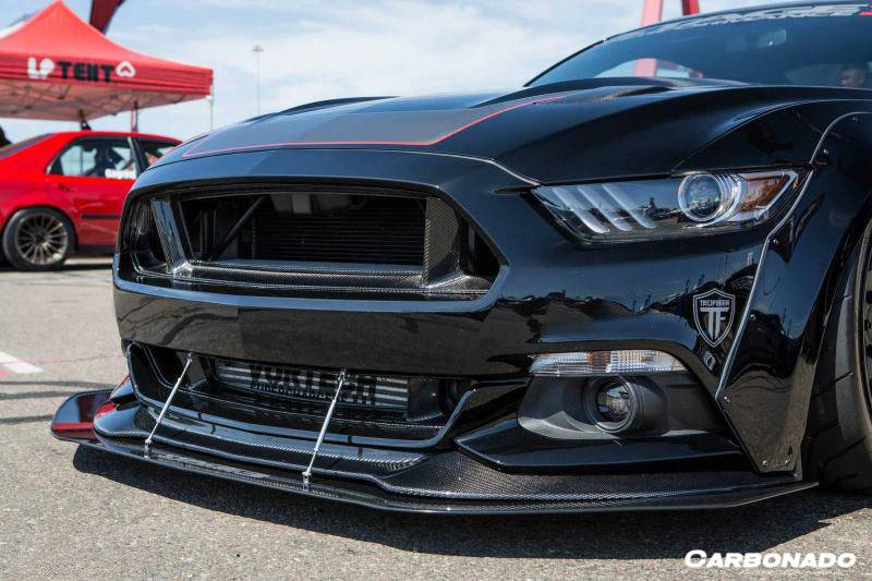 2015-2017 Ford Mustang TRU Style Carbon Fiber Front Bumper Up Grill