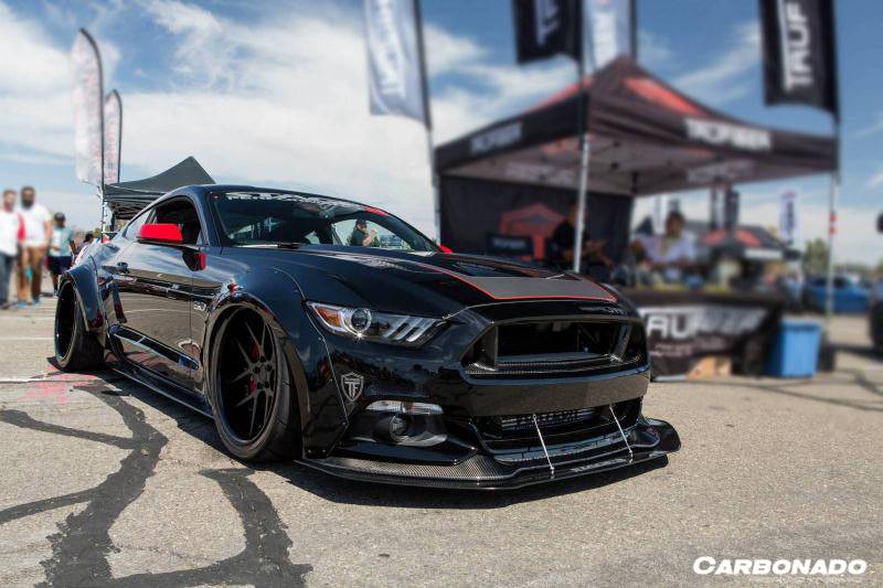 2015-2017 Ford Mustang TRU Style Carbon Fiber Front Bumper Up Grill