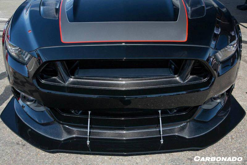 2015-2017 Ford Mustang TRU Style Carbon Fiber Front Bumper Down Grill