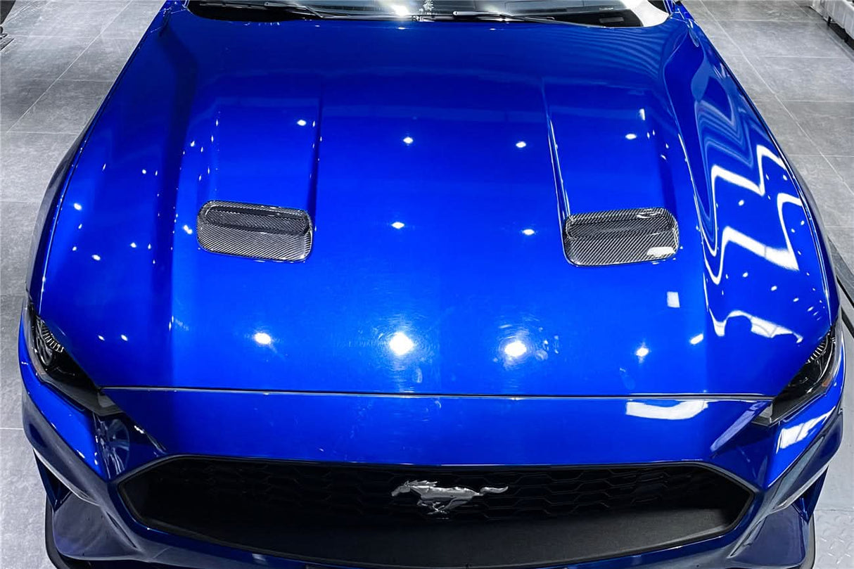 2018-2023 Ford Mustang Carbon Fiber Hood Vents