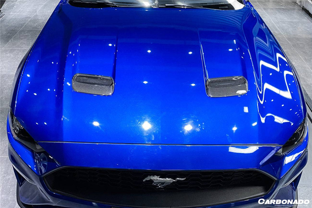2018-2023 Ford Mustang OEM Style Carbon Fiber Hood Vents