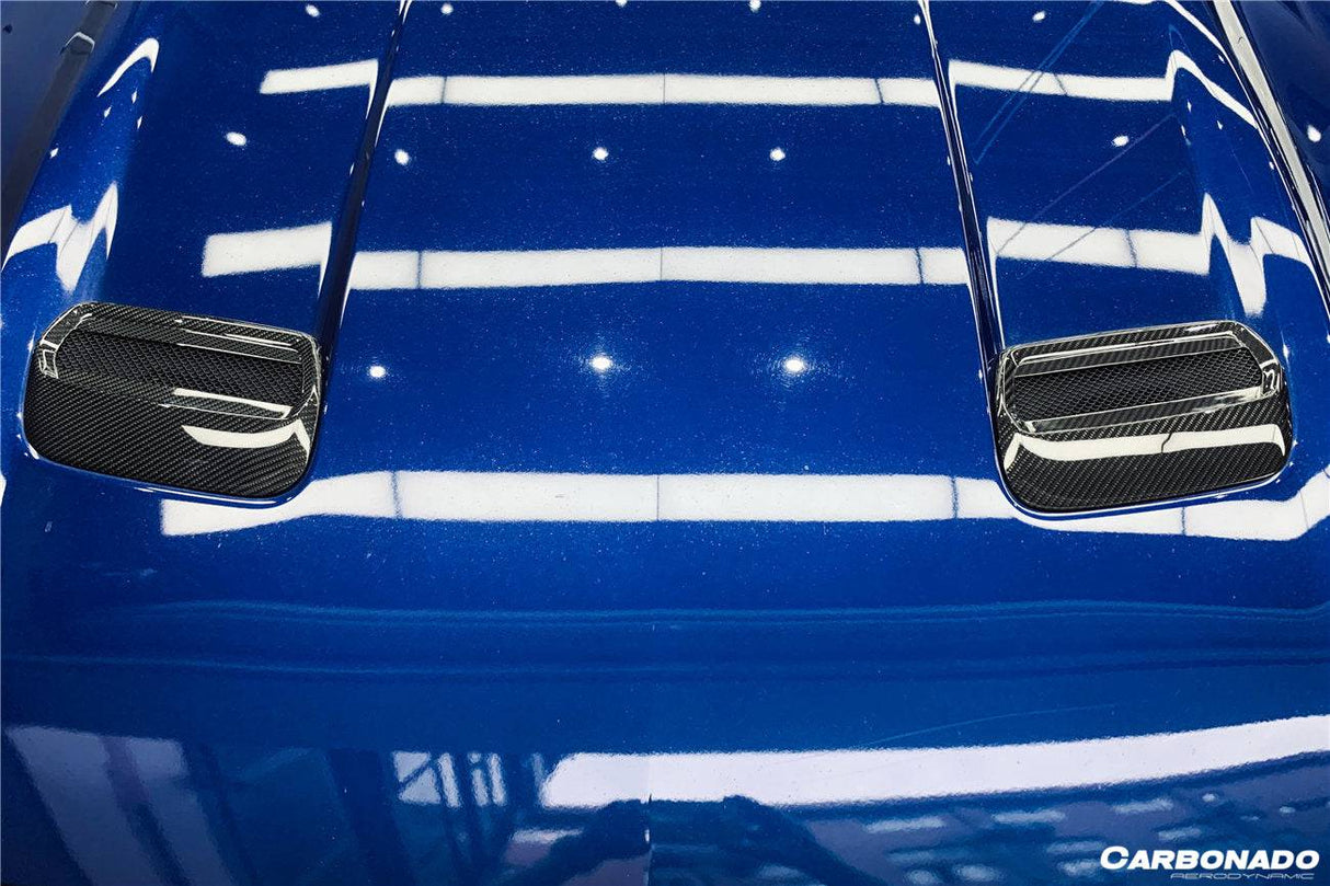 2018-2023 Ford Mustang OEM Style Carbon Fiber Hood Vents