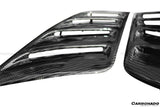 2015-2017 Ford Mustang Rsh Style Carbon Fiber Heat Extractors Hood Scoops