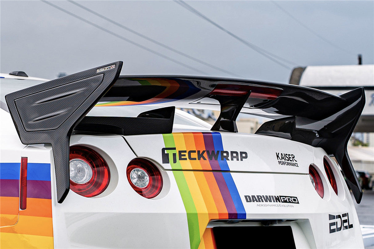2007-2025 Nissan GTR R35 CBA DBA EBA VS Style Carbon Fiber Trunk Wing Spoiler