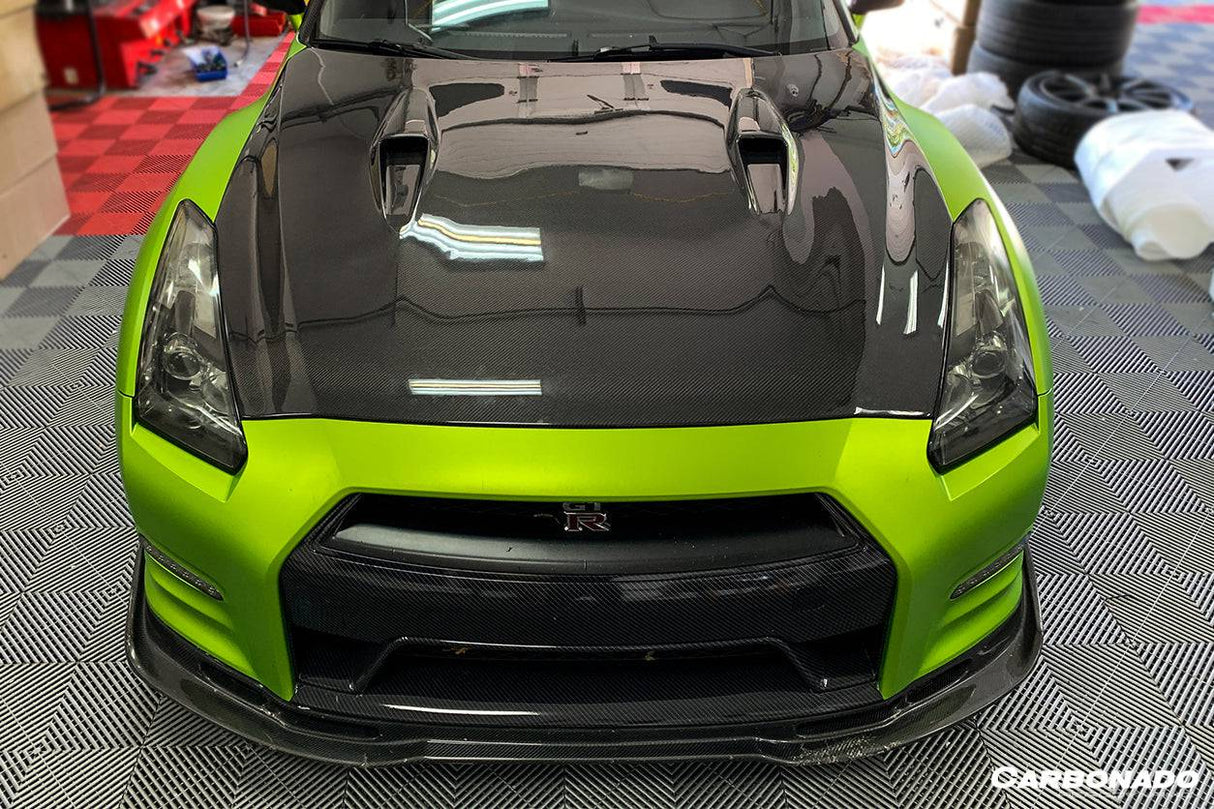 2008-2016 Nissan GTR R35 CBA  DBA BSE Style Carbon Fiber Hood