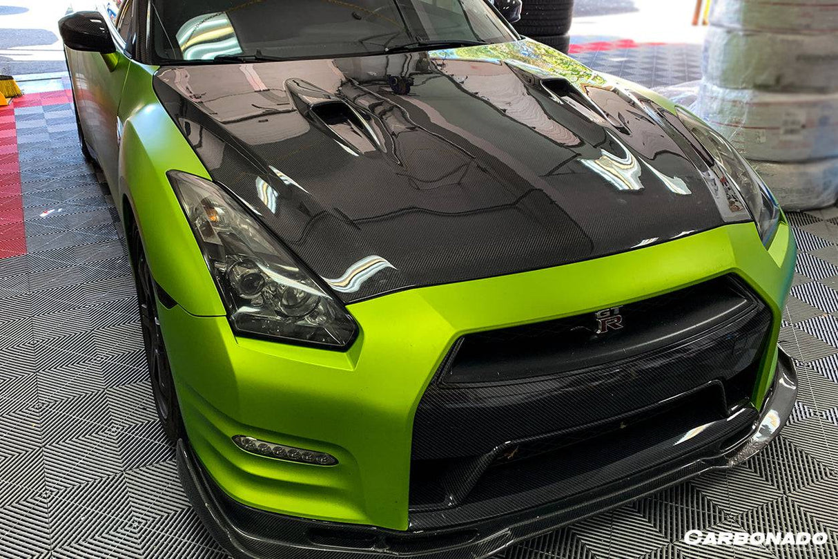 2008-2016 Nissan GTR R35 CBA  DBA BSE Style Carbon Fiber Hood