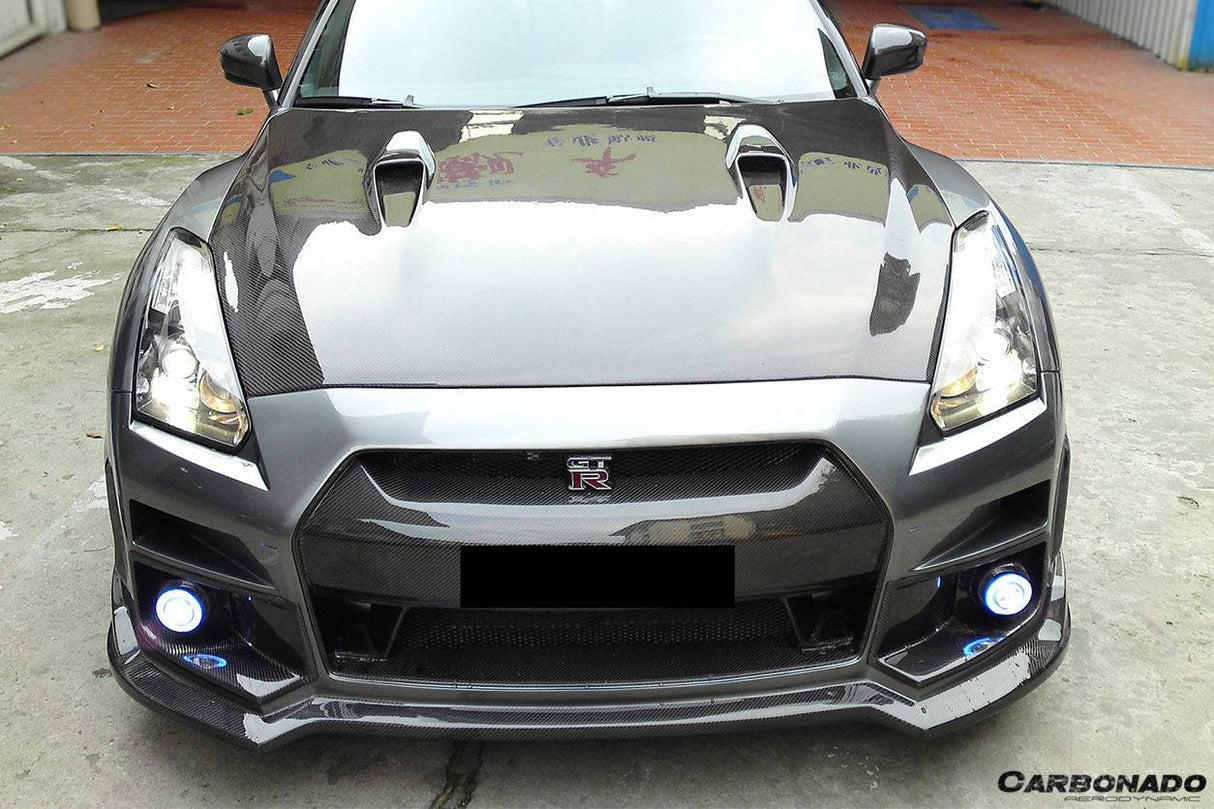 2008-2016 Nissan GTR R35 CBA  DBA BSE Style Carbon Fiber Hood