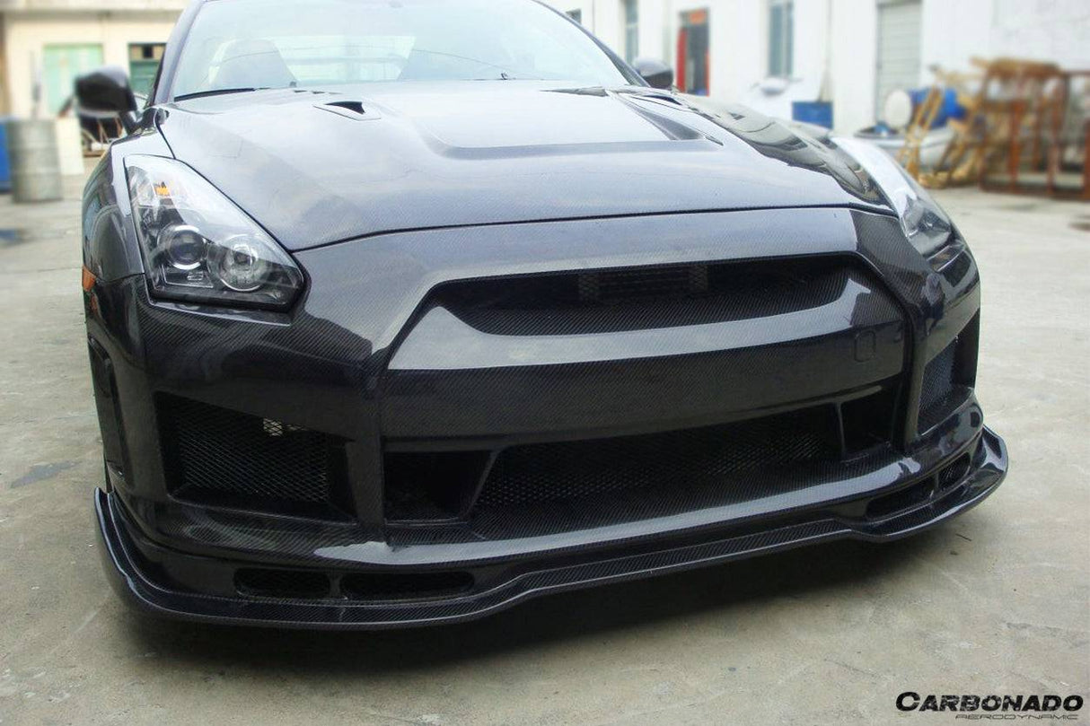 2008-2016 Nissan GTR R35 CBA  DBA BSE2 Style Front Bumper w/LED