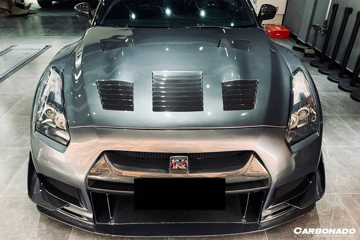 2008-2016 Nissan GTR R35 CBA DBA TP Style Carbon Fiber Hood