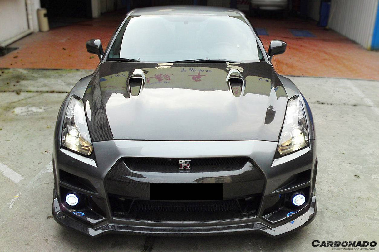 2008-2016 Nissan GTR R35 CBA  DBA BSE Style Carbon Fiber Hood