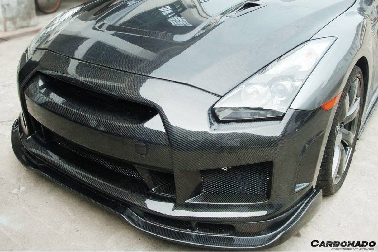 2008-2016 Nissan GTR R35 CBA  DBA BSE2 Style Front Bumper w/LED