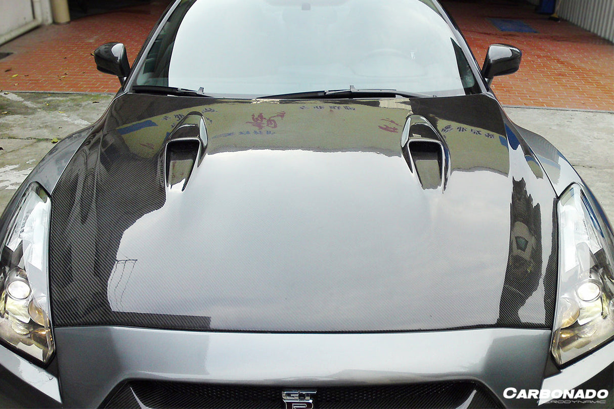 2008-2016 Nissan GTR R35 CBA  DBA BSE Style Carbon Fiber Hood