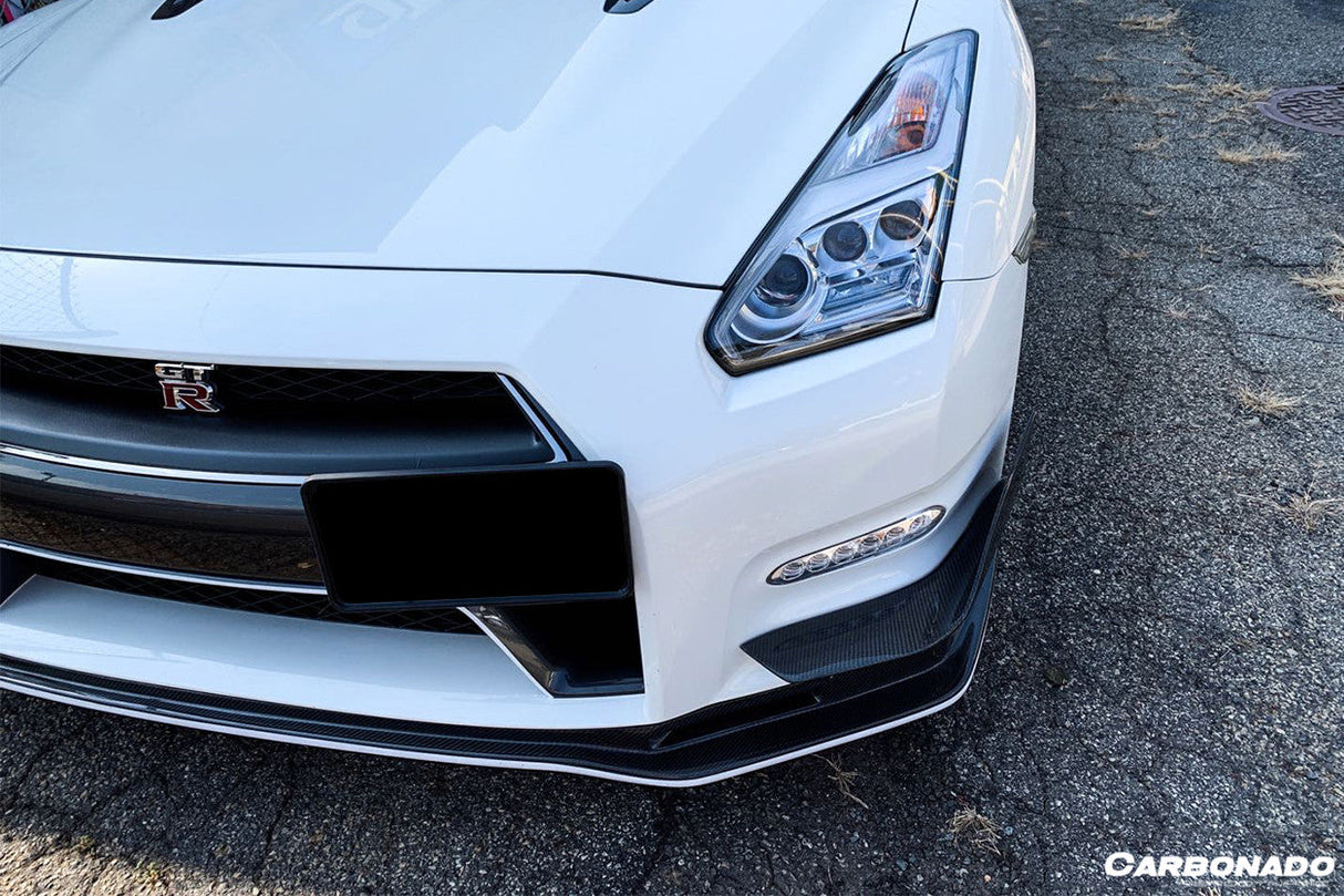 2012-2016 Nissan GTR R35 DBA Mines Style Carbon Fiber Front Canards