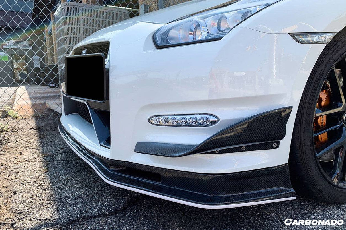 2012-2016 Nissan GTR R35 DBA Mines Style Carbon Fiber Front Canards