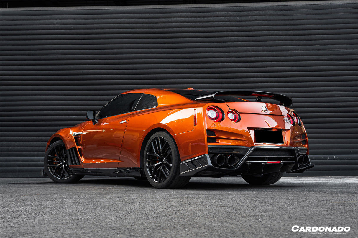 2008-2023 Nissan GTR R35 CBA DBA EBA TS Style Rear Bumper With Diffuser