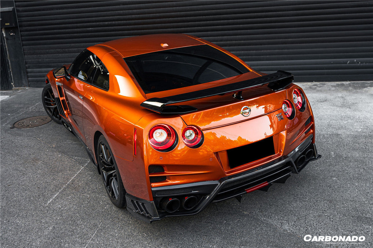 2008-2023 Nissan GTR R35 CBA DBA EBA TS Style Rear Bumper With Diffuser