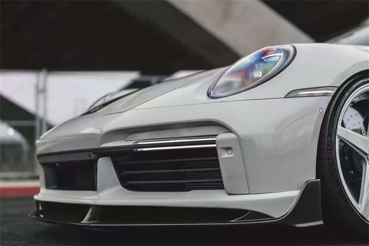 2020-2024 Porsche 911 992.1 Turbo S And Turbo S Cabriolet 9D Style Autoclave Carbon Fiber Front Lip Splitter