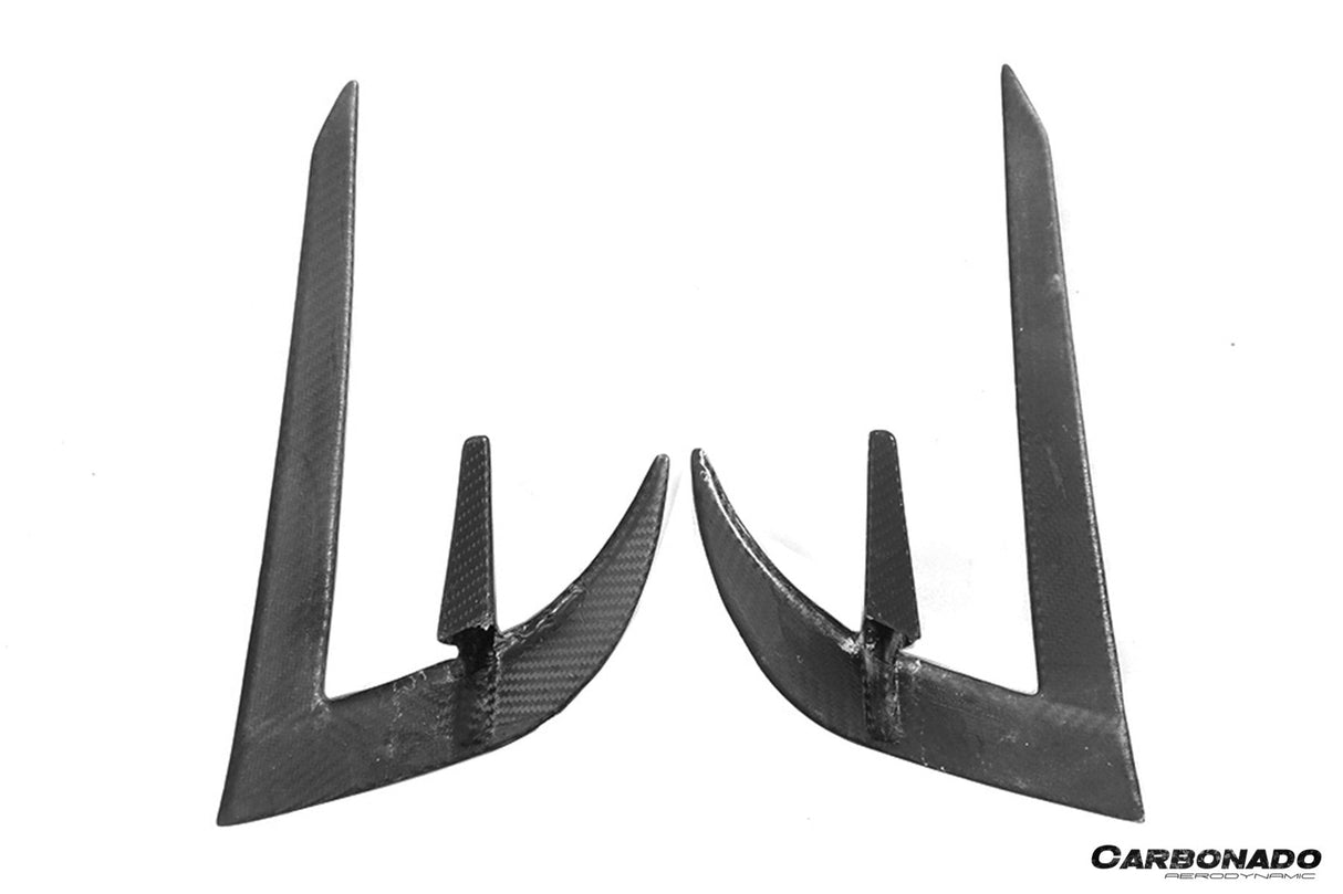 2020-2024 Tesla Model Y AD Style Autoclave Carbon Fiber Front Daytime Running Light Covers