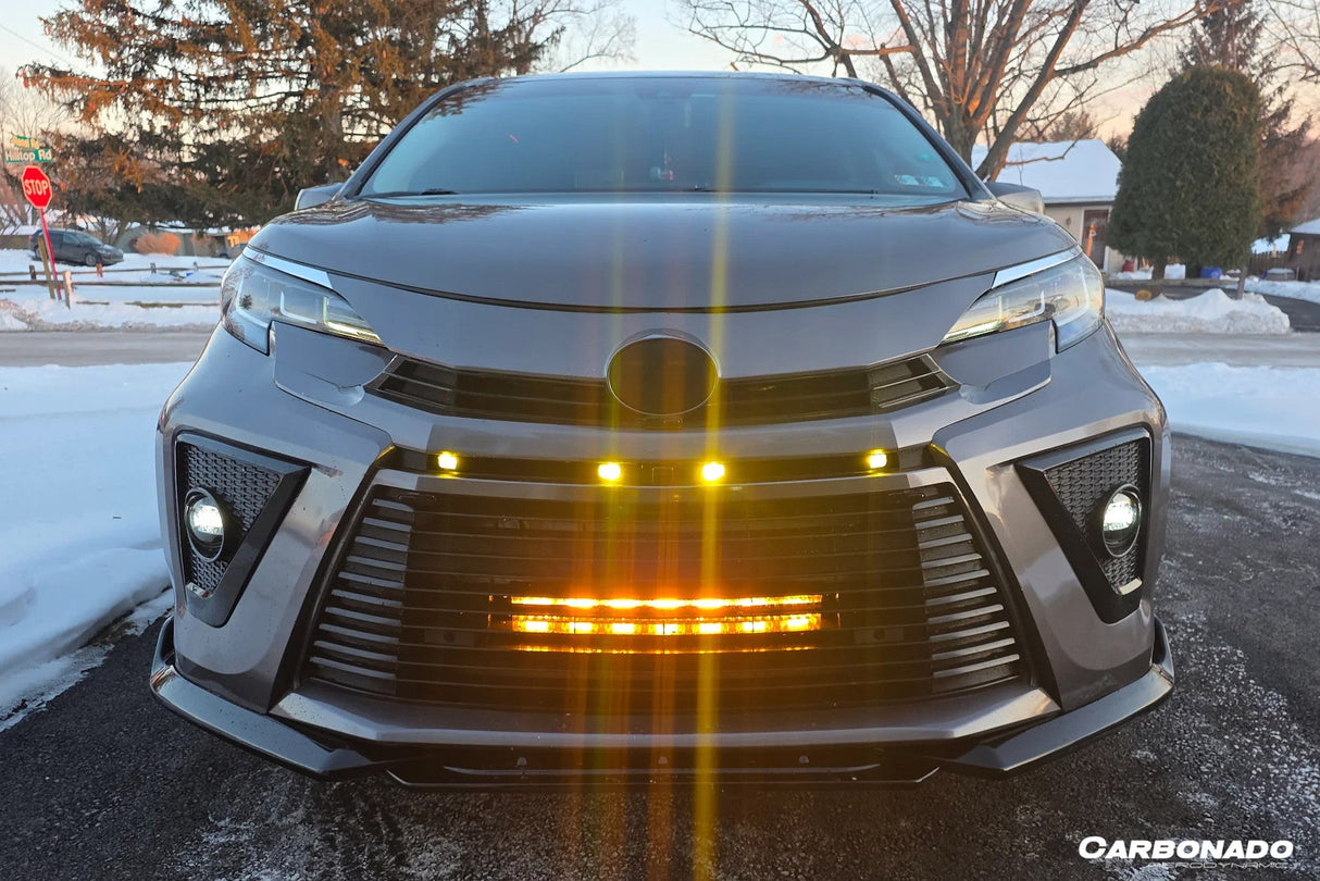2021-UP Toyota GR SIENNA CA-II Style PP Material Front Bumper With light