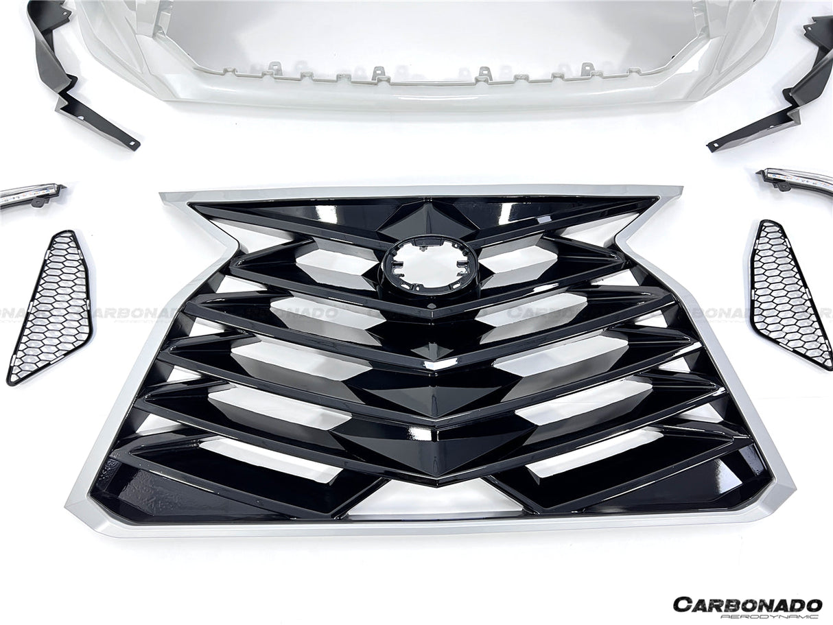 2021-UP Toyota Sienna Thunder Style PP Front Bumper with Lip and Grills and LED Light