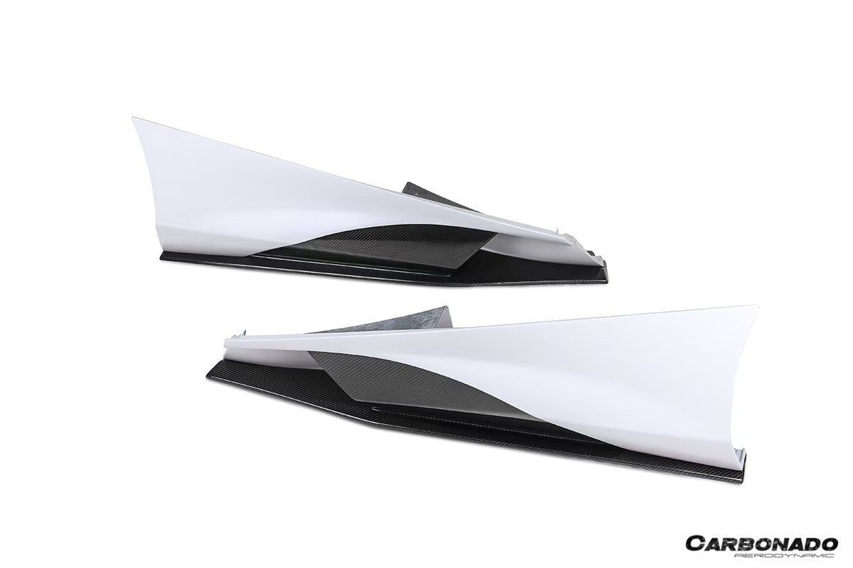 2017-2026 McLaren Dry Part Carbon Fiber Side Skirts Carbonado (765LT) Fits: 720S Spider and Coupe, 750s Spider and Coupe