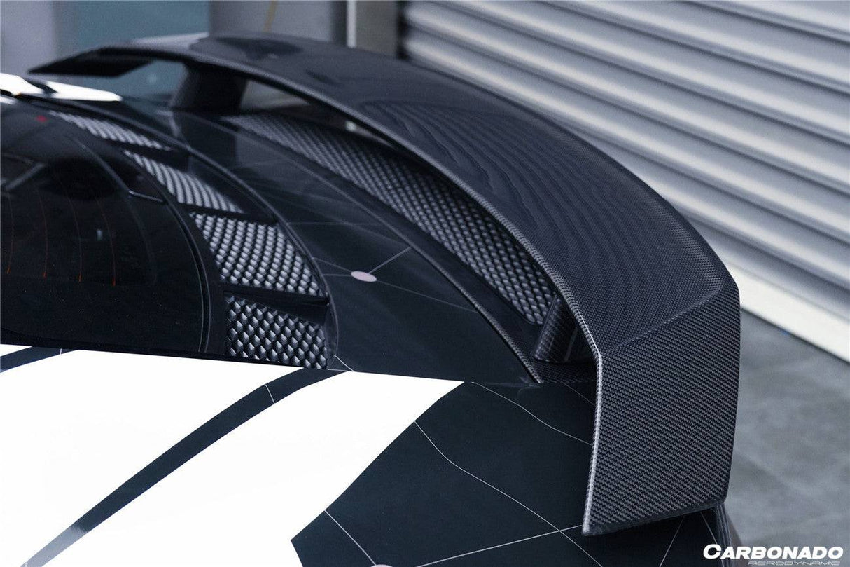 2016-2025 Audi R8 GEN2 Coupe ONLY GT Style Carbon Fiber Trunk Wing with Base