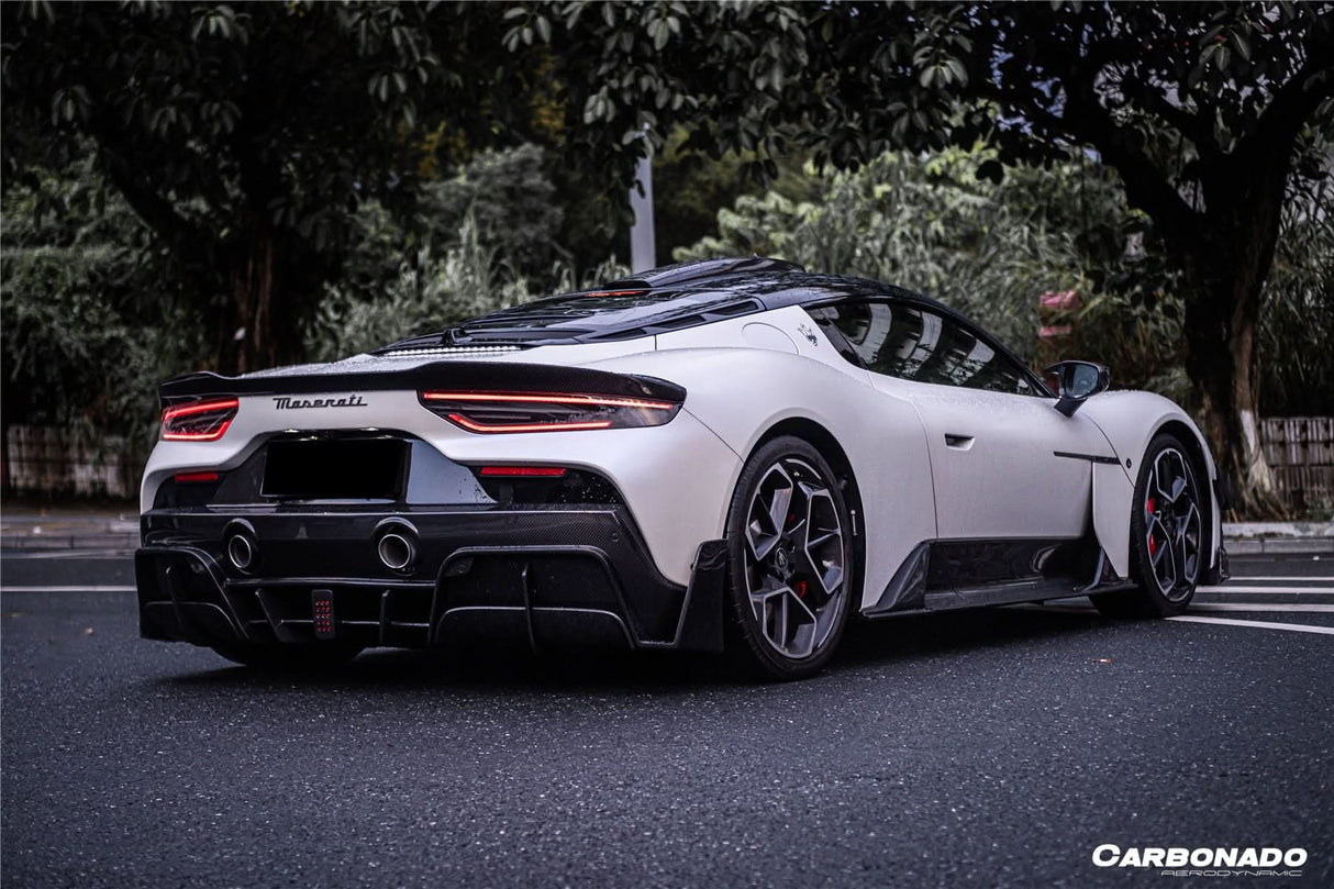 2020-2024 Maserati MC20 MSY Style DRY Carbon Fiber Rear Diffuser with Brake Light