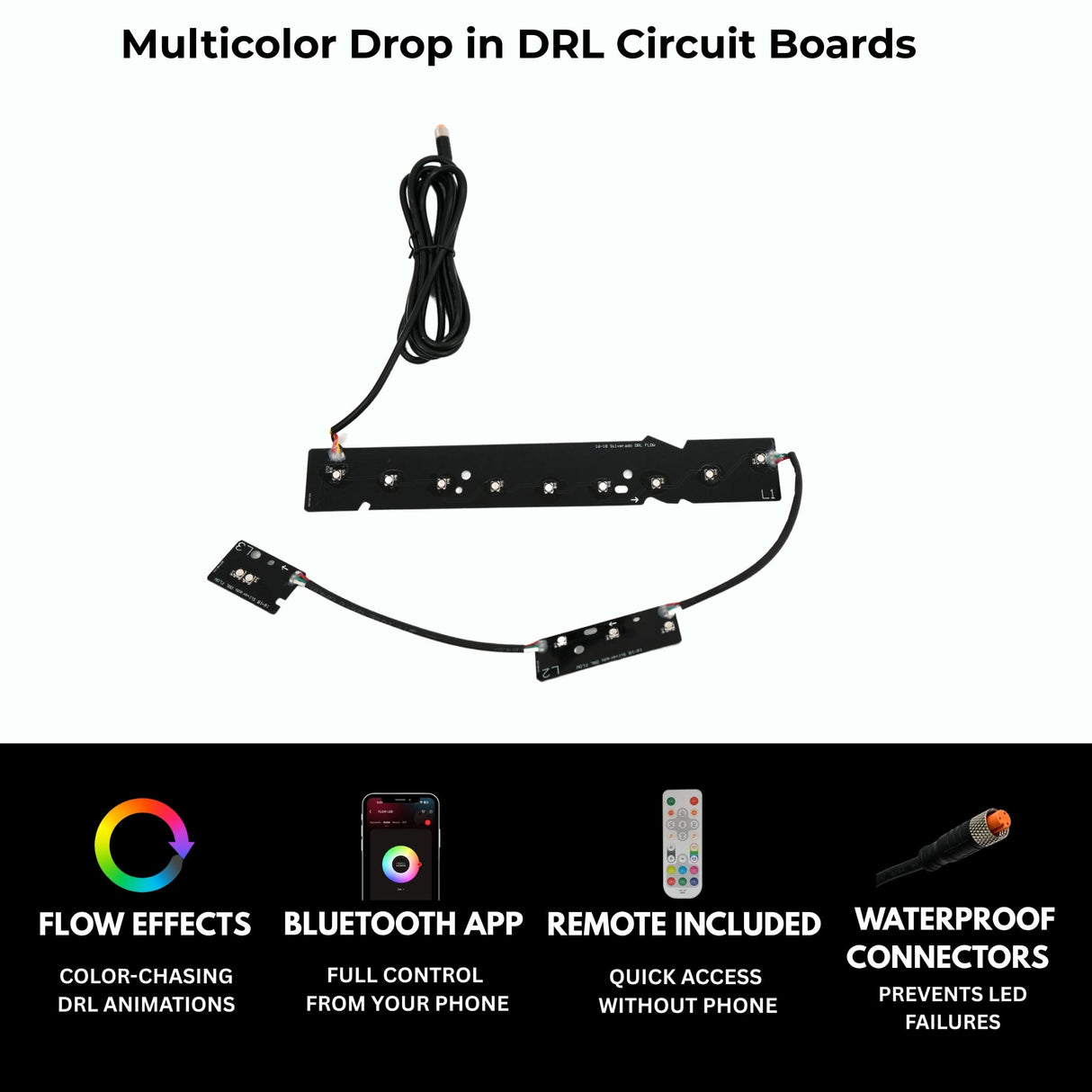 Chevrolet Silverado Multicolor Flow Series DRL Boards (2016-2018)