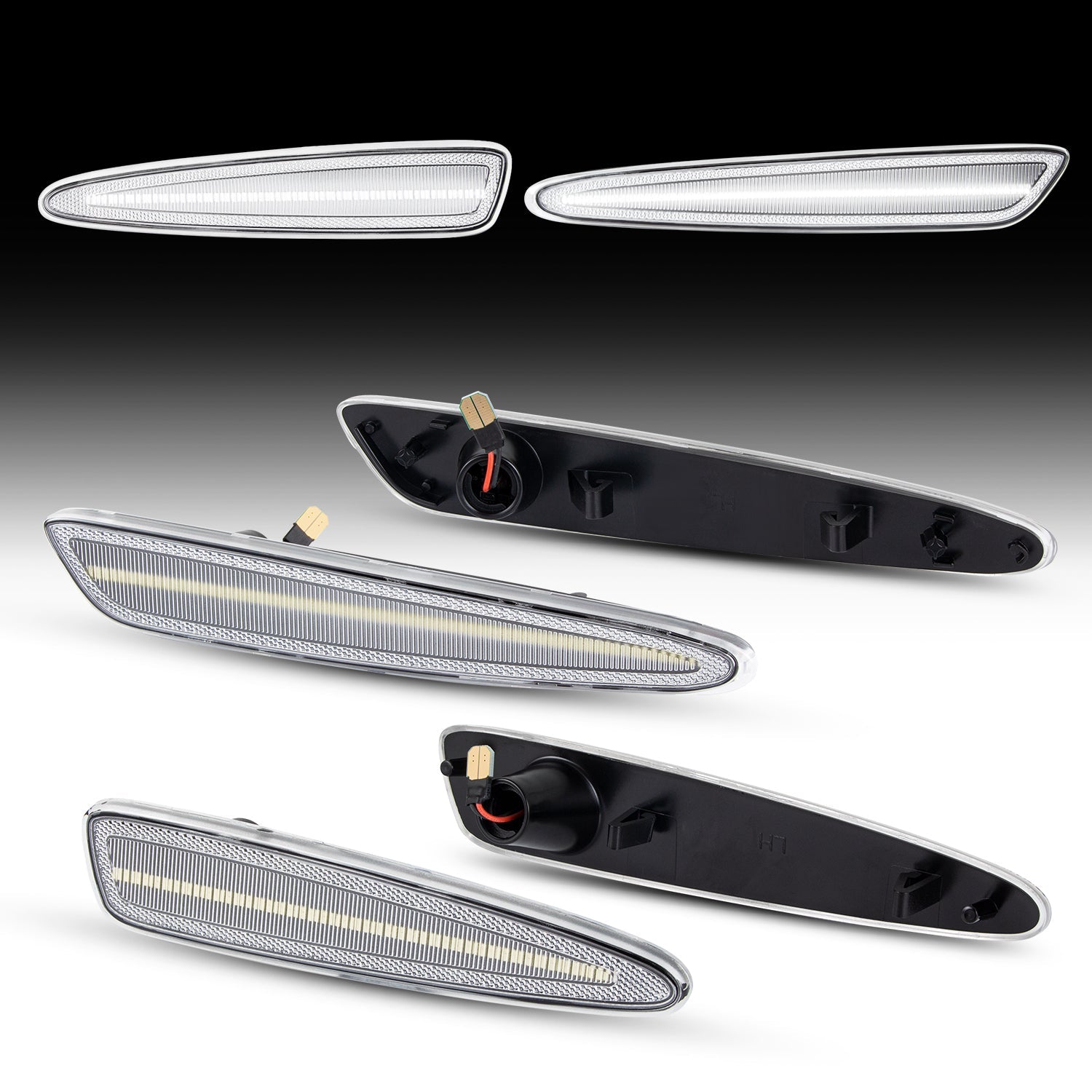 2005-2013 Chevrolet Corvette C6 Clear White LED Side Marker