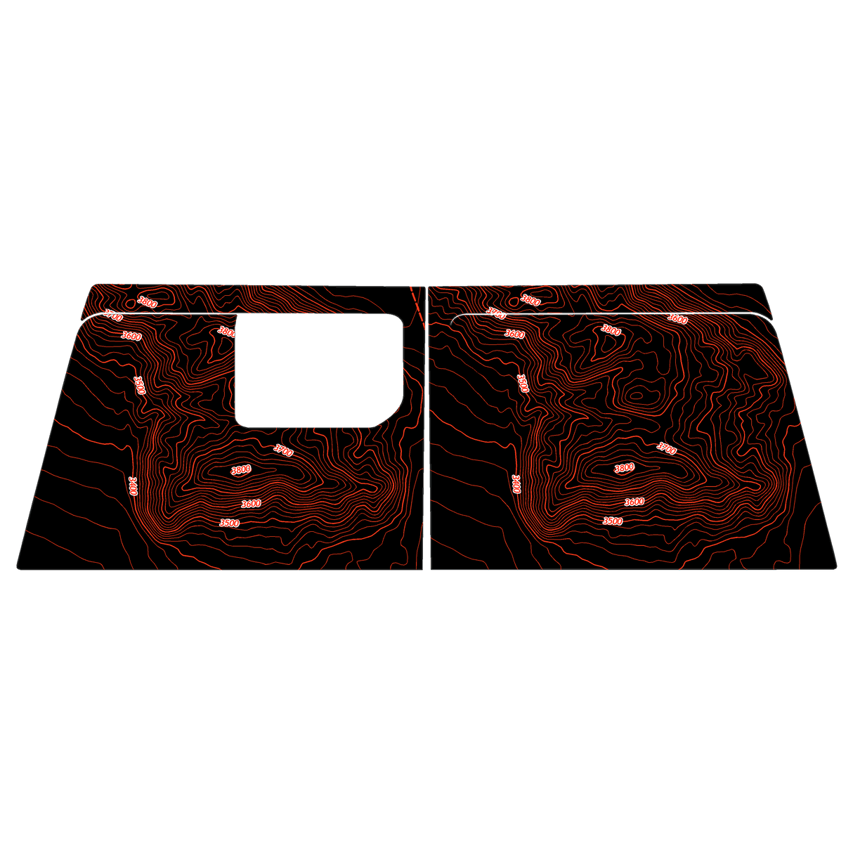 Topo Cargo Area Overlay Kit Part 1 (Printed Series) - 2021+ Bronco 4 Door
