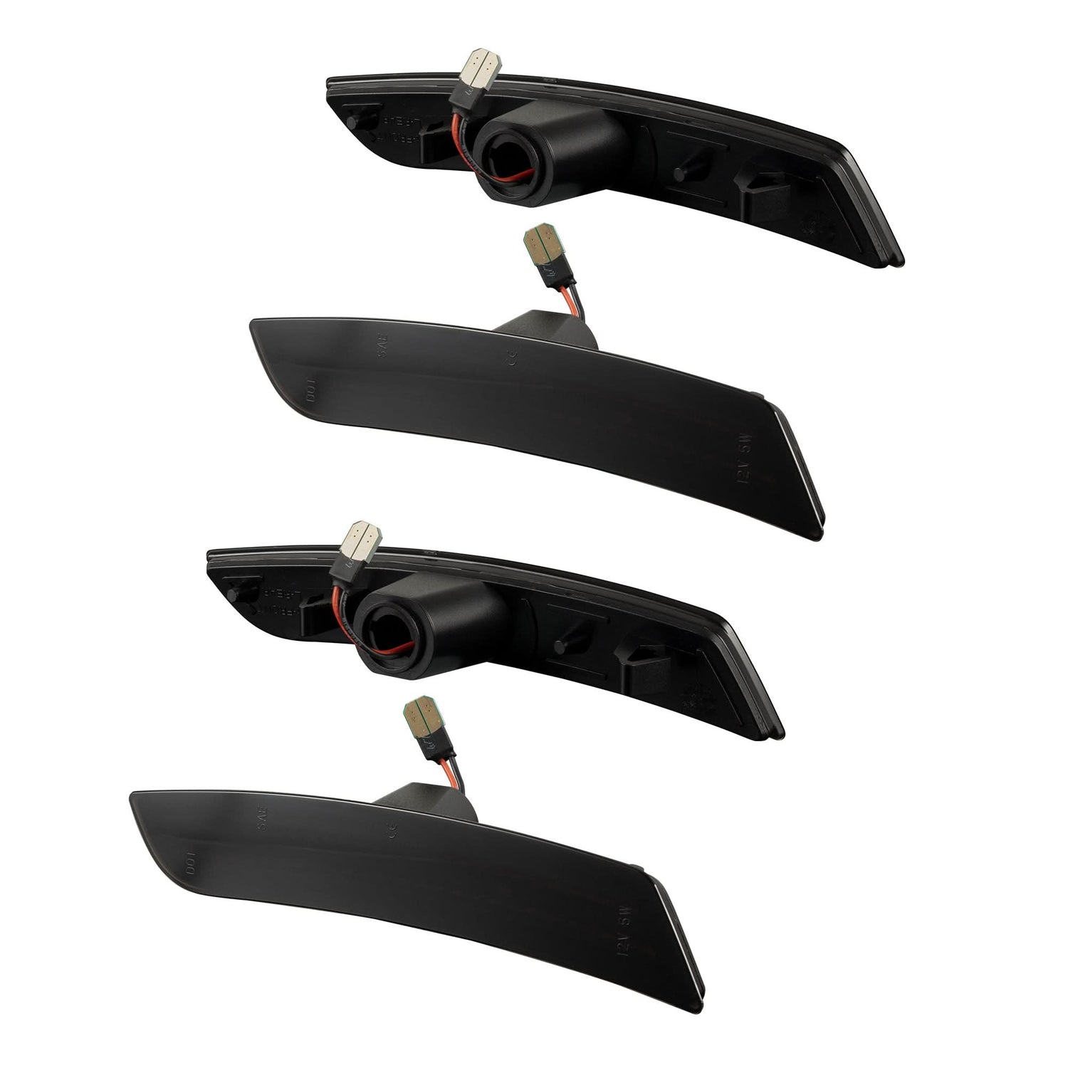 2016-2025 Chevrolet Camaro Smoked White LED Side Markers Set