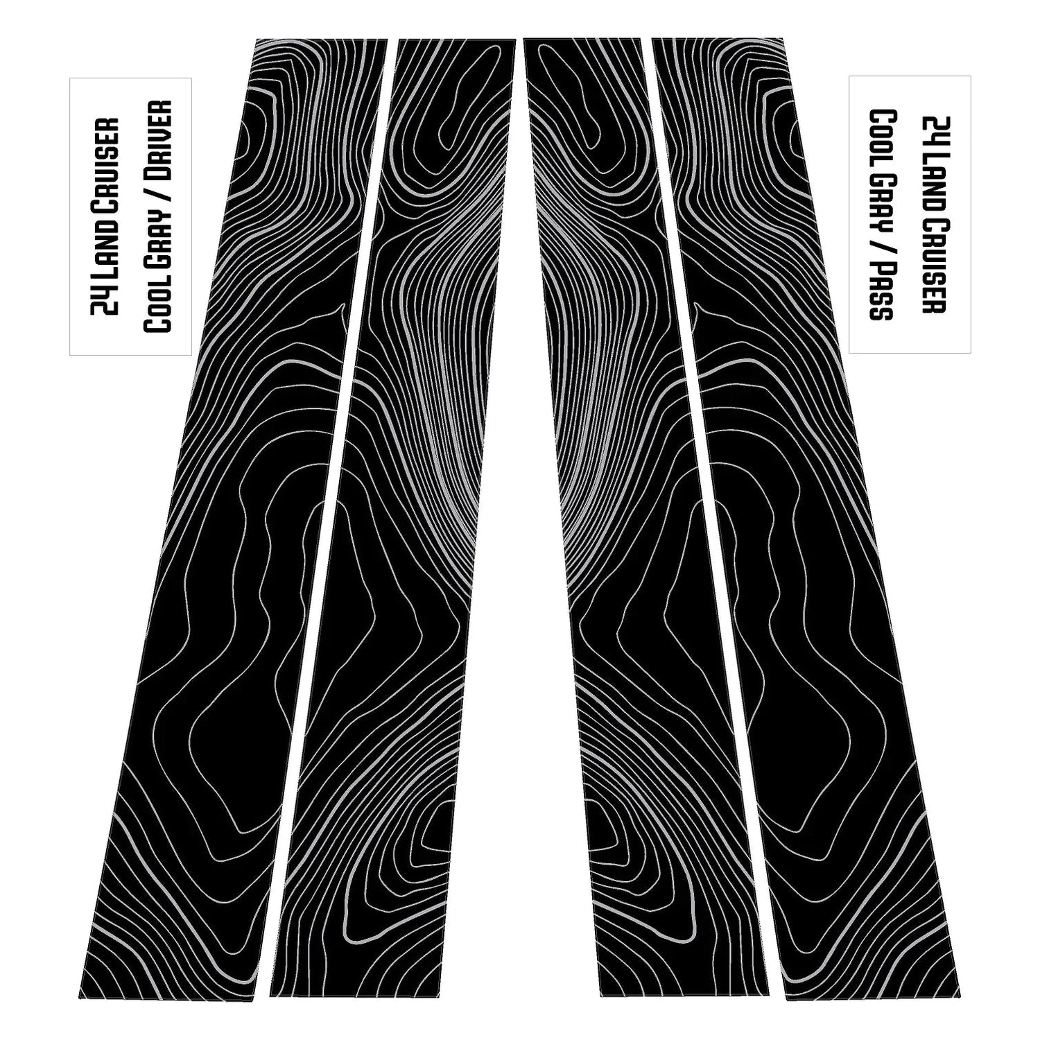 Topographic B Pillar Overlays - 2024+ Land Cruiser / GX 550