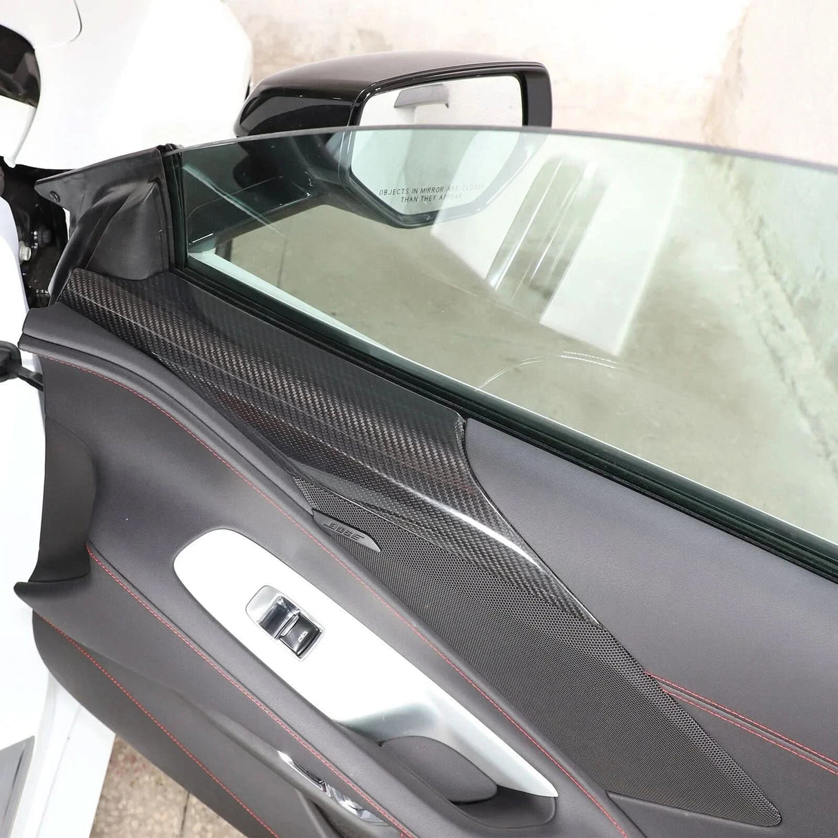 C8 Corvette Real Carbon Fiber Door Speaker Upper Trim Covers | Interior Upgrade (2020–2026)